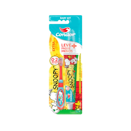 Gel Dental Snoopy 50g + Escova Dental + Protetor Condor