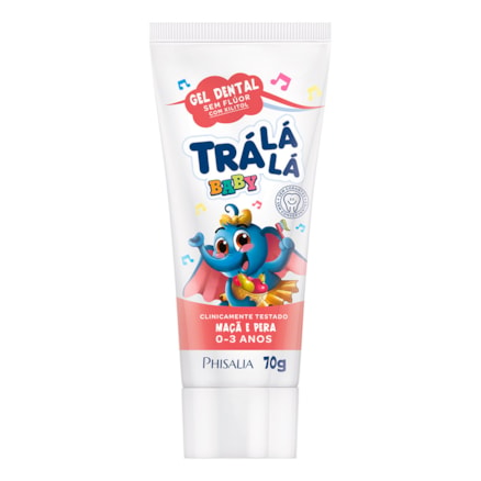 Gel Dental Tra La La Baby 0 A 3 Anos Sem Flúor 70g