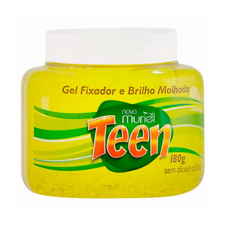 Gel Fixador Capilar Muriel Teen Brilho Molhado Amarelo 180g