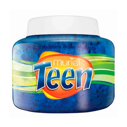 Gel Fixador Capilar Muriel Teen Brilho Molhado Azul 180g