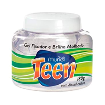Gel Fixador Capilar Muriel Teen Brilho Molhado Incolor 180g