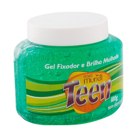 Gel Fixador Capilar Muriel Teen Brilho Molhado Verde 180g