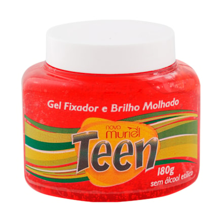 Gel Fixador Capilar Muriel Teen Brilho Molhado Vermelho 180g