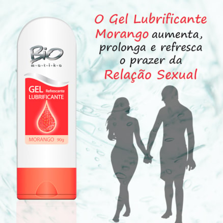 Gel Lubrificante Anal Vaginal Íntimo Morango Biomátika 90g