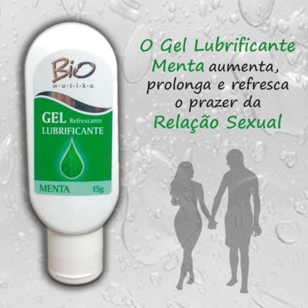 Gel Lubrificante Íntimo Menta Base De Água Biomátika 15g