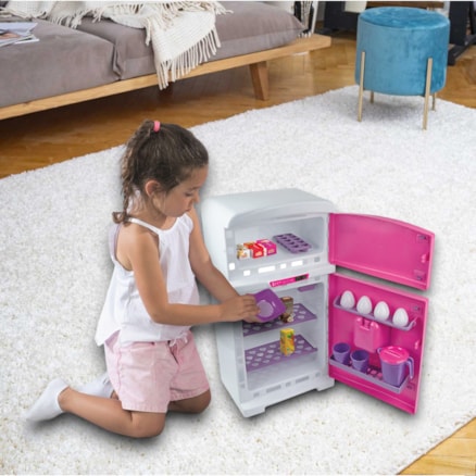 Geladeira de Brinquedo Duplex Cozinha Infantil Acessórios Interativo Criança