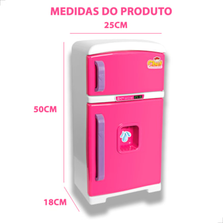 Geladeira de Brinquedo Duplex Cozinha Infantil Acessórios Interativo Criança