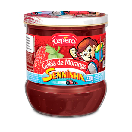 Geléia Senninha Cepêra Sabor Morango Pote Vidro 230g