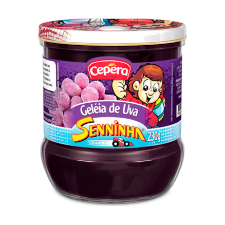 Geléia Senninha Cepêra Sabor Uva Pote Vidro 230g