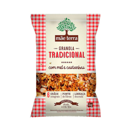 Granola Mãe Terra Tradicional Com Mel E Castanhas 1kg