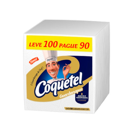 Guardanapos Coquetel Leve 100 Pague 90 30x3