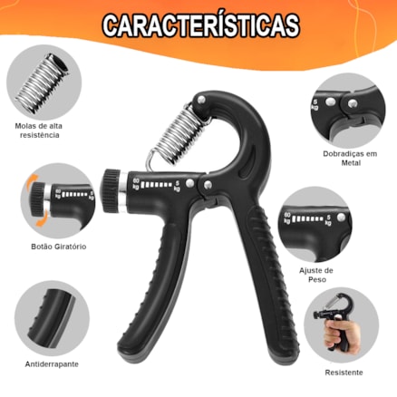 Hand Grip Mola Com Ajuste 5kg A 60kg Fisioterapia Fitness Exercicio Antibraço