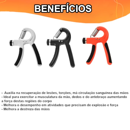 Hand Grip Mola Com Ajuste 5kg A 60kg Fisioterapia Fitness Exercicio Antibraço