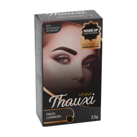 Henna Thauxi Preto Luminoso Sem Necessidade Fixador 2,5g