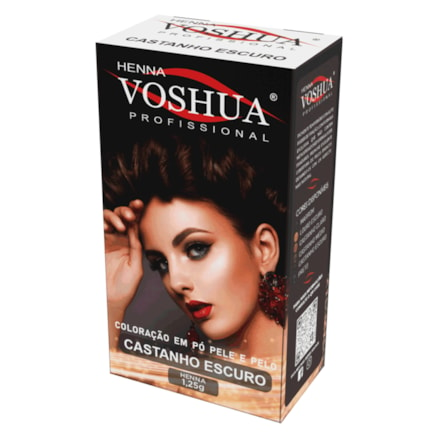 Henna Voshua Castanho Escuro Pó 1,25g