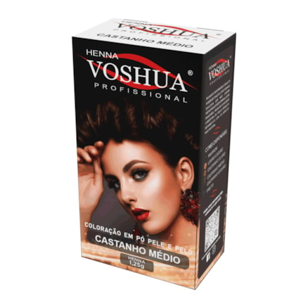 Henna Voshua Castanho Médio Pó 1,25g