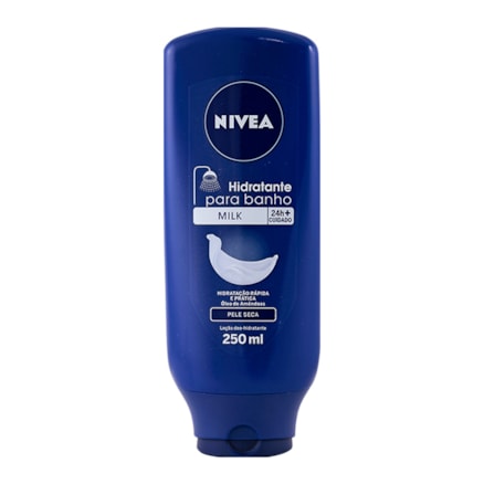 Hidratante Banho Nivea Milk Óleo Amêndoas Pele Seca 250ml