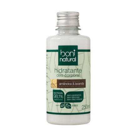 Hidratante Boni Natural Óleos Naturais Amêndoa Lavanda 250ml