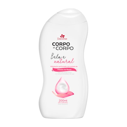 Hidratante Davene Corpo A Corpo Pétalas De Rosas 200ml