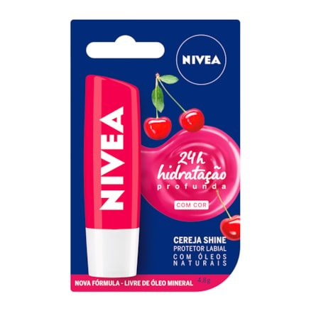 Hidratante Labial Nivea Lip Care Cereja 4,8g