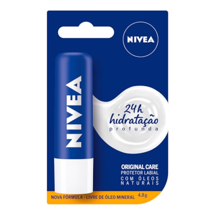 Hidratante Labial Nivea Original Care Cuidado Intensivo 4,8g