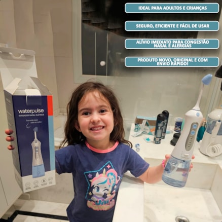 Higienizador Nasal Elétrico Waterpulse Lavador De Nariz Limpador Lavagem 300ml