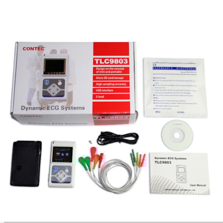 Holter 24h Contec Monitor Cardíaco Ecg 3 Canais + Software Holter 24h Contec Monitor Cardíaco Ecg 3 Canais + Software