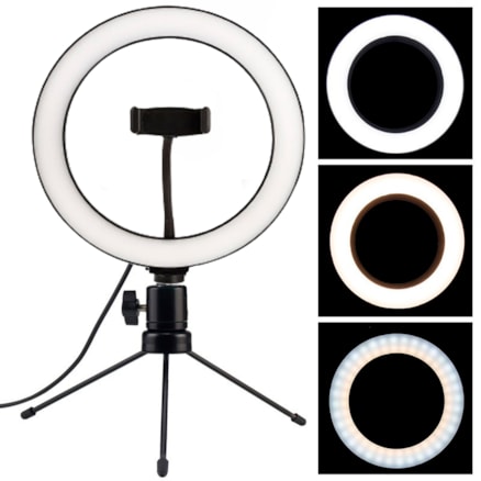 Iluminador Led Suporte Celular Foto Make Ringhlight 16cm