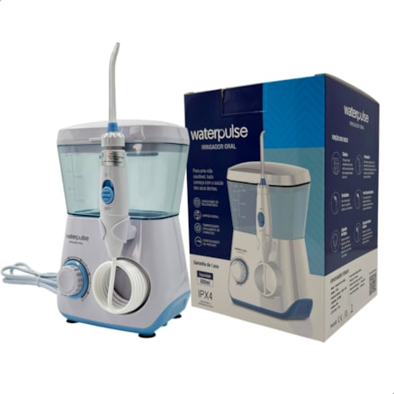 Irrigador Oral Bucal Waterpulse Portátil 10 Níveis 8 Bicos Limpeza Dental 600ml