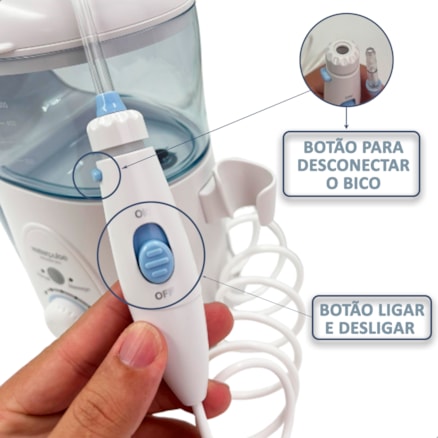 Irrigador Oral Elétrico Waterpulse UV Potente Jato D Água Dental Bucal 600ml
