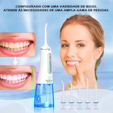 Irrigador Oral Waterpulse Portátil Recarregável Bivolt Dental Profunda Dental