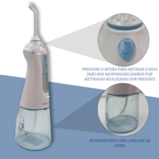 Irrigador Oral Waterpulse Portátil Recarregável Bivolt Dental Profunda Dental