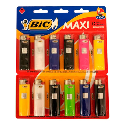 Isqueiro Bic Max Leve 12 Pague 10 Und