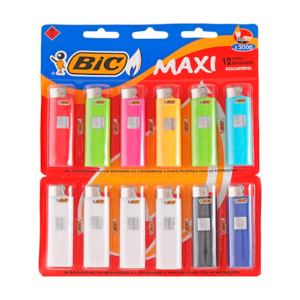 Isqueiro Bic Maxi 12 Und