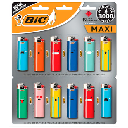 Isqueiro Bic Maxi Mood 12 Und