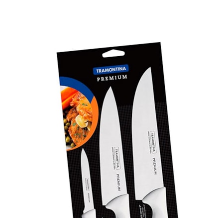 Jogo de Facas Tramontina 3 Peças 24499/811 Inox Premium