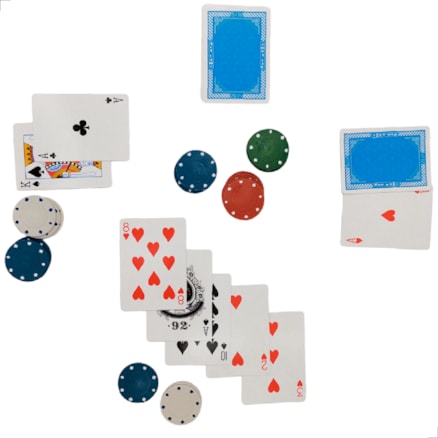 Jogo De Poker Profissional 24 Fichas, Baralho, Cartas, Standard, Padrão, Truco