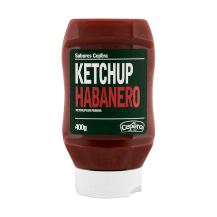 Ketchup Cepêra Habanero Com Pimenta Sabor Picante 400g