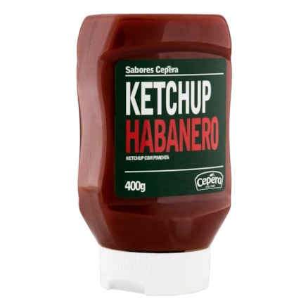 Ketchup Cepêra Habanero Com Pimenta Sabor Picante 400g