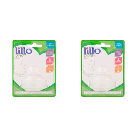 Kit 2 Und Bico Lillo Design Material Silicone Tamanho 1 Ref 607100