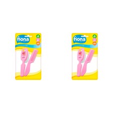 Kit 2 Und Escova Fiona + Pente Higiene Infantil Rosa Ref 802530