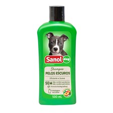 Kit 2 Und Shampoo Sanol Dog Pelos Escuros 500ml