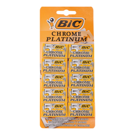 Lâmina Bic Chrome Platinum 10 Caixas Com 5 Lâminas