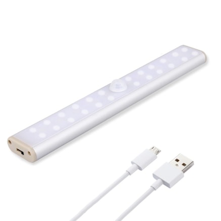 Lâmpada 24 Led Usb Recarregável 3 Modos Sensor Presença