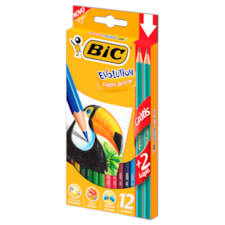 Lápis De Cor Bic Evolution 12 Cores