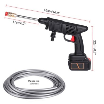Lava Jato Profissional De Alta Pressão Sem Fio Recarregável
