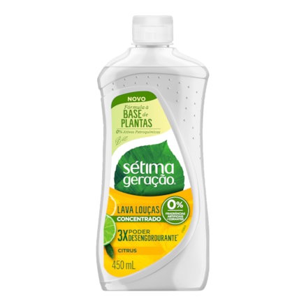 Lava Louças Sétima Geração Citrus Concentrado 450ml