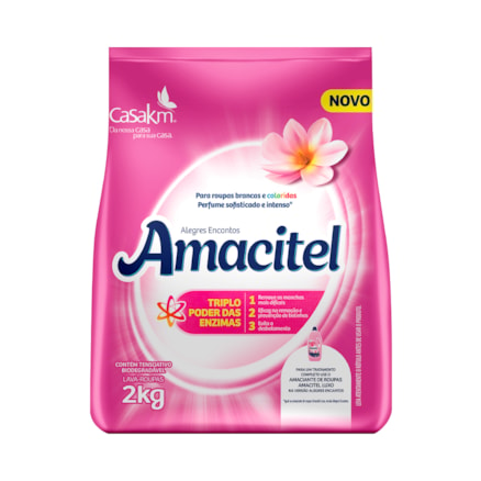 Lava Roupas Amacitel Alegres Encantos 2kg