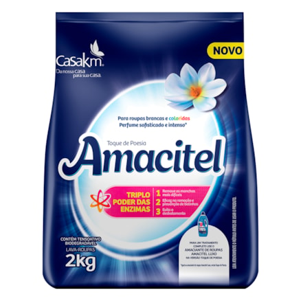 Lava Roupas Amacitel Toque De Poesia 2kg