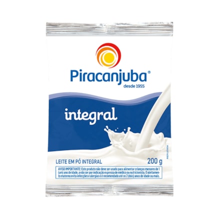 Leite Em Pó Piracanjuba Integral 200g